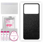 apgo Protective Skin Sticker for the back compatible with Oppo K10 Vitality, Wrap Film, Foil, Vinyl - Pattern Black Honeycomb