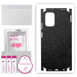 apgo Protective Skin Sticker for the back+sides compatible with Xiaomi Poco M5s, Full Wrap Film, Foil, Vinyl - Pattern Black Honeycomb