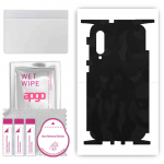apgo Protective Skin Sticker for the back+sides compatible with Xiaomi Mi 9 Pro, Full Wrap Film, Foil, Vinyl - Pattern Black Camo