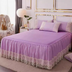 Lihtne &uuml;hev&auml;rviline printsessi voodikate, &uuml;hes t&uuml;kis pitsserva Simmonsi kaitsekate majapidamistolmukindlad voodikatted 150x200cm 3pcs