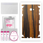 apgo Protective Skin Sticker for the back+sides compatible with Samsung Galaxy J5 Prime, Full Wrap Film, Foil, Vinyl - Pattern Tigerwood