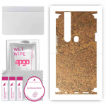 apgo Protective Skin Sticker for the back+sides compatible with Tecno Camon 15 Pro, Full Wrap Film, Foil, Vinyl - Pattern Rusty Copper