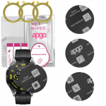 3x apgo MATTE Hybrid protective glass compatible with Huawei Watch GT4 46 mm, flexible nano glass, great replacement for tempered glass, scratch-resis