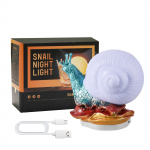 Snail Night Light LED laualamp Armas tigude laualamp USB-toitega puutetundliku juhtpuldi abil h&auml;mardatav soe Snail Light mitmev&auml;rviline