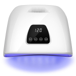 72LED K&uuml;&uuml;nte Kuivatamise Lamp V&otilde;imsus UV LED K&uuml;&uuml;nelamp Ei Mustad K&auml;ed K&uuml;&uuml;nelaki Kuivatamiseks Professionaalne Kuivatamise Lamp Automaatsensoriga US plug valge