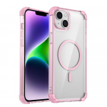 KEYSION l&auml;bipaistev &uuml;mbris iPhone 15 Pro Max 15Plus l&ouml;&ouml;gikindel telefoni tagakaas iPhone 14 13 12 Pro Max jaoks for iPhone 15 roosa