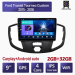 Android 2 Din auto multimeediumipleier Ford Transit Tourneo Custom 2015- 2018 peaseadmele Stereo Carplay GPS-navigatsioon BT WIFI 4+64GB 2+32GB