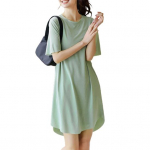 Daamide suvekleit lahtised tahked j&auml;&auml;siidist v&auml;rvi l&uuml;hikesed varrukad &uuml;mara kaelusega vabaajar&otilde;ivad koduriided pidžaamad p&otilde;lved roheline