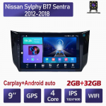 Autoraadio Carplay jaoks Nissan Sylphy B17 Sentra 2012-2018 Multimeedia Videopleier GPS Navigatsioon WIFI 4+64GB 2+32GB