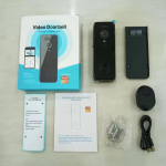 2,4G&5GHz topelt WIFI elektrooniline uksekell video uksekell sisetelefon nutikas kassisilma mobiiltelefoni j&auml;lgimine IP65 veekindel valvevideo W7 W7 must