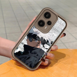 Pehme silikoonist ruudukujulise redeliga printimismustriga telefoni korpus, t&auml;iskaanega kaamera p&otilde;rutuskindel kaitse kummist &uuml;mbris Xiaomi Redmi jaoks Redmi 10 pruun