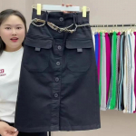 Kevadsuvi naiste k&otilde;rge v&ouml;&ouml;kohaga &otilde;hukesed seelikud Naiste moen&ouml;&ouml;bid A-kujulised seelikud Naiste &uuml;hev&auml;rvilised vabaaja seelikud 5XL must