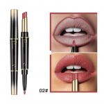 2 IN 1 Lip Liner huulepulk Matte Velvet Natural Nude Huulepulk Pliiats V&auml;ga pigmenteeritud kauakestev huulepulk Meik Kosmeetika 2#