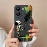 Uus koomiksimustriga kate Xiaomi Redmi 12 13 13C K60 Ultra K70 Note 13 Pro Bumper Anti Drop Liquid Pehme Silikoonist Pretty Phone Case Shell jaoks Redmi jaoks Redmi Turbo 3 5G