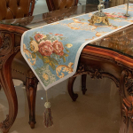 Euroopa Luksuslik Jacquard Lauajooks S&ouml;&ouml;gituba Diivanilaud TV-alus Kaunistus Tikitud lauajooksja Kaasaegne kodukaunistus 33x240cm 1pc