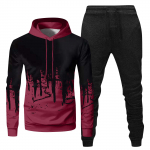 Meeste kapuutsiga spordidress, Unisex, kaheosalised jooksuriided, pikkade varrukatega pulloverid, pusad ja dressip&uuml;ksid L armee roheline v&auml;rv