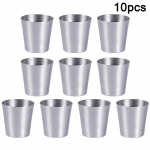 10 tk lik&ouml;&ouml;ritass roostevabast terasest S tassid kaasaskantavad joogiklaasid kangete alkohoolsete jookide tass 10pcs