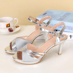 mood Uus Peep Toe k&otilde;rge kontsaga naiste sandaalid Mood naiste suvekingad Br&auml;ndi naastkontsad 6 cm kuldsed h&otilde;bedased naiste kingad 34 h&otilde;be