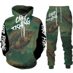 Meeste Loomade Bass Carp P&uuml;&uuml;k 3D Prindi Mood Fisher Tracksuit Unisex Hoodie Jooksup&uuml;ksid 2tk Komplekt V&auml;liriided Suurus S-6XL XXL