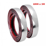 Salongi kokkup&otilde;rkevastane p&otilde;rkeraua dekoratiivriba servakaitse kleebis kaitse kaunistuslint kroomplaat 6MM x 3M