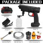 1500W 88VF k&otilde;rgsurve juhtmeta pesumasin pihustusp&uuml;stolid veepuhasti Taaslaetav autopesup&uuml;stol elektriline veep&uuml;stoli vaht 1*Battery