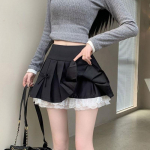 Mini plisseeritud seelikud Naiste kuumad t&uuml;drukud Sweet Bow Vintage Y2k riided T&auml;navar&otilde;ivad Seksikas suvine s&uuml;gisene A-line pitsiga gooti seelik S