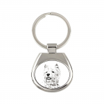West Highland White Terrier, Westie, Westy - keychain with a dog, keychain with a print, personalized pendant from the Art-Dog brand