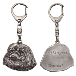 Pekingese, Pekinese, Peke - Silver-plated key ring with dog, handbag decoration, backpack pendant by Art-Dog brand