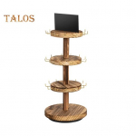 K&auml;ev&otilde;ru hoiustamisriiul Mini tahvel 3-korruseline p&ouml;&ouml;rlev stabiilne alus puidust juveelipood K&auml;ev&otilde;ru n&auml;itusehoidik Kodukaunistused K&auml;ev&otilde;ru hoiustamisriiul kohv