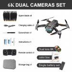 Uus AE10 droon 8K ESC kahe kaameraga 3-teljeline GPS WIFI takistuste v&auml;ltimine EIS v&auml;rinavastane kardaan kokkupandav neljakopteri kaugjuhtimispult helikopteri m&auml;nguasi 6K 1 Battery