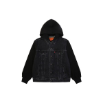 Levis kapuutsiga vabaaja teksajakk meestele jakid Must Hall 74513-0005 S