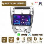 Android Carplay autoraadio Hyundai Tucsoni 2006-2013 multimeediumipleieri peakomplekti stereo-GPS-i navigatsioonis&uuml;steemi jaoks BT WIFI 2+32GB 2+32GB h&otilde;be