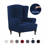 Wing Chair Slip Cover Tooli katted Wingback Tooli katted Slipcovers 1 Piece Stretch Sofa Cover M&ouml;&ouml;bli kaitsja Spandex Jacquard ruuduline muster D36xW32xH45 inch