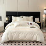 Pestud siidist reljeefne neljaosaline komplekt Tencel žakaarmustriline moekas voodilina ja tekikott 1.2m bed