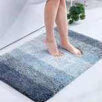 Vannitoa vaibamatid Eriti pehmed imavad mikrokiust vannivaibad libisemiskindlad pl&uuml;&uuml;sis Shaggy vannivaip masinpesu kuiv vannimatt vannitoa p&otilde;randale, vannile du&scaron;&scaron; 50x80cm