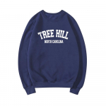 Tree Hill P&otilde;hja-Carolina Naiste &Uuml;marakaelusega Pusakolledži Stiil Tree Hill 90ndate F&auml;nni Asukoha Pullover Pikkade Varrukatega Pusad S must