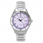 Citizen Marine Eco-Drive Roostevabast terasest Roosa sihverplaat FE6170-88X 100M Naiste k&auml;ekell roosa