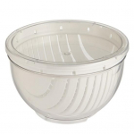 T&uuml;hjenduskorv Kahekihiline puu- ja juurviljade s&auml;ilitus&auml;mber salatil&otilde;ikuri kauss Multifunktsionaalne t&uuml;keldamismasin hakkimiskauss K&ouml;&ouml;giviljahakkimismasina vurri valge