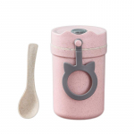 Roostevabast terasest Bento Box mikrolaineahjus l&otilde;unakarbikott Lihtne supikauss, &otilde;pilastele kaasaskantav lauan&otilde;u piimatass roosa