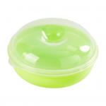 Bagel Container Round Sandwich Box Bagel Keeper Holder Bread Storage Box Bagel Saver Container for Home Kitchen Bagel Carrying Case with Airtight Lid roosa