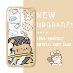 P&otilde;rutuskindel Cartoon Astronaut Crystal Case t&auml;iskaanega kaamera kaitse l&auml;bipaistev pehme telefoni korpus Vivo Motorola jaoks Vivo Y20A