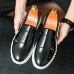 Suures suuruses meeste mustad nahast mungad vabaaja valged tossud meestele EU:38 valge