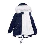 New Style Parka naiste suur keskmise pikkusega pluss sametpuuvillane mantel naiste soe karusnahast krae lahtine talvemantel S