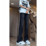 Hong Kong Trend Meeste Suvine Uus Sirge S&auml;&auml;rega Personaliseeritud Kirjaga Džinsid Hip-Hop Ins Trendikad High Street Trendikad Huligaani V&auml;limusega P&uuml;ksid S kollane