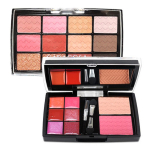 Caracosa 20-color eye makeup palette E-1 eye shadow blusher lipstick, 02_E-1, 1 piece brown