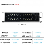 Akvaariumivalgustid 3 rida LED sinine valge valgustus Akvaariumi tarvikud 48 LED/76 LED lamp Akvaariumi kinnitatavad valgustid Akvaariumid US PLUG