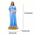 Neitsi Maarja kuju raseda Maarja kuju lapseootel ema Maarja kuju vaik ja kivi religioossed kingitused, dekoratiivsed kollektsioonikaunistused 21.3X3.23x3.23 inches
