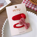 2/4 TK punased juuksen&otilde;elad t&uuml;drukutele Kangast v&ouml;&ouml;ritukk Klambrid j&otilde;ulud beebijuuksed Aksessuaarid Kootud Magusad Korea juukseklambrid Lastele Kingitused