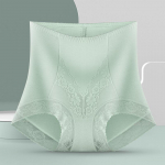 Puuvillased k&otilde;rge v&ouml;&ouml;kohaga kompressioonpesu naistele, valmistatud grafeenist, antibakteriaalne, puusat&otilde;stev, kehakuju vormiv pitsist kolmnurkp&uuml;ksikud L punane