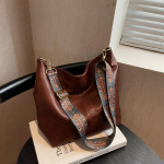 Vintage naiste kandekott Moodne PU-&otilde;lakott Suure mahutavusega lihtne laia rihmaga &auml;mbriga kott must